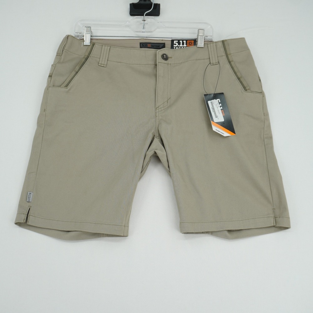 5.11 Tactical Triumph Shorts Khaki Tan Womens Size‎ 16 NWT Stretch Outdoor
